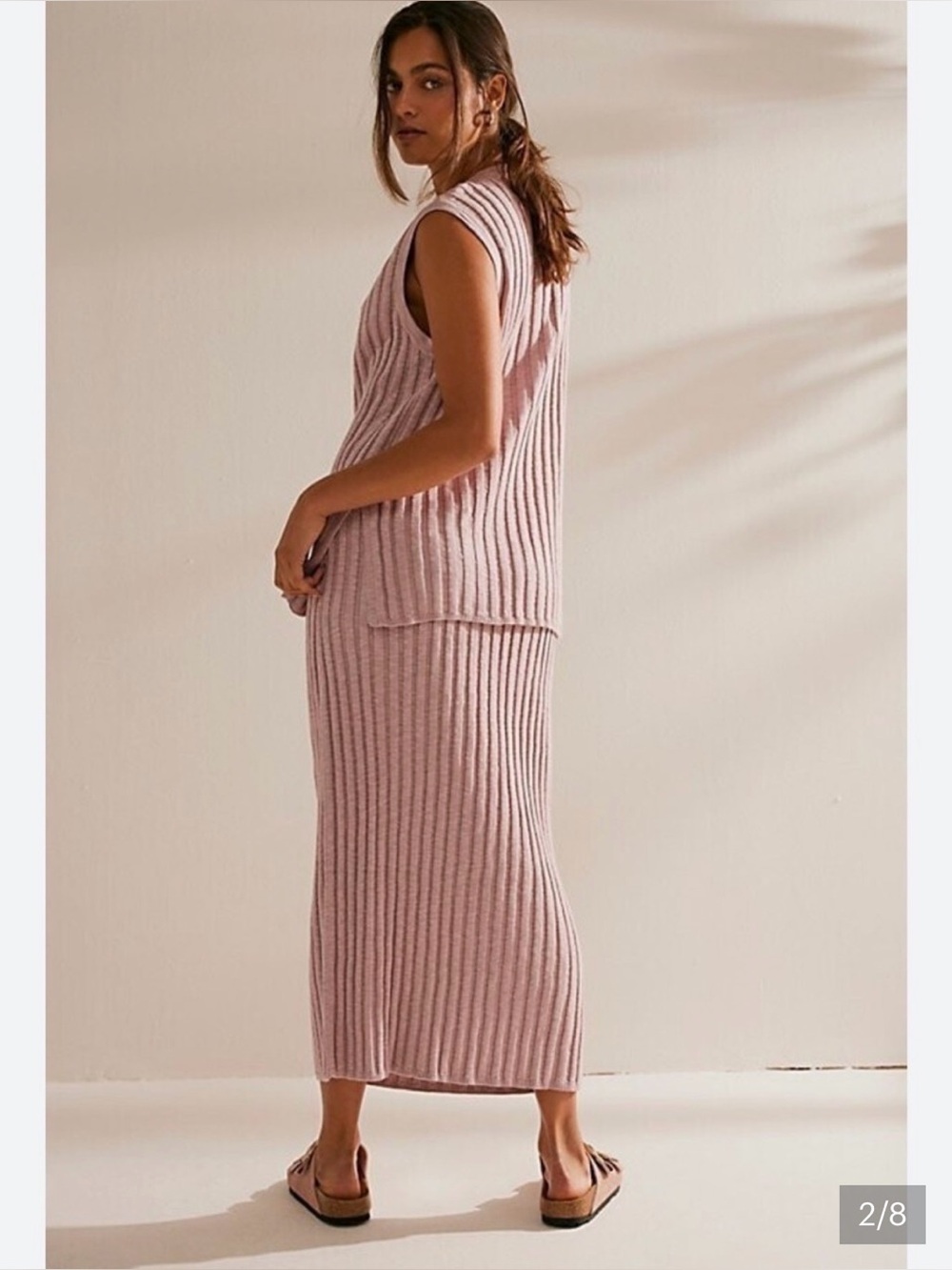 Free people sweater skirt set